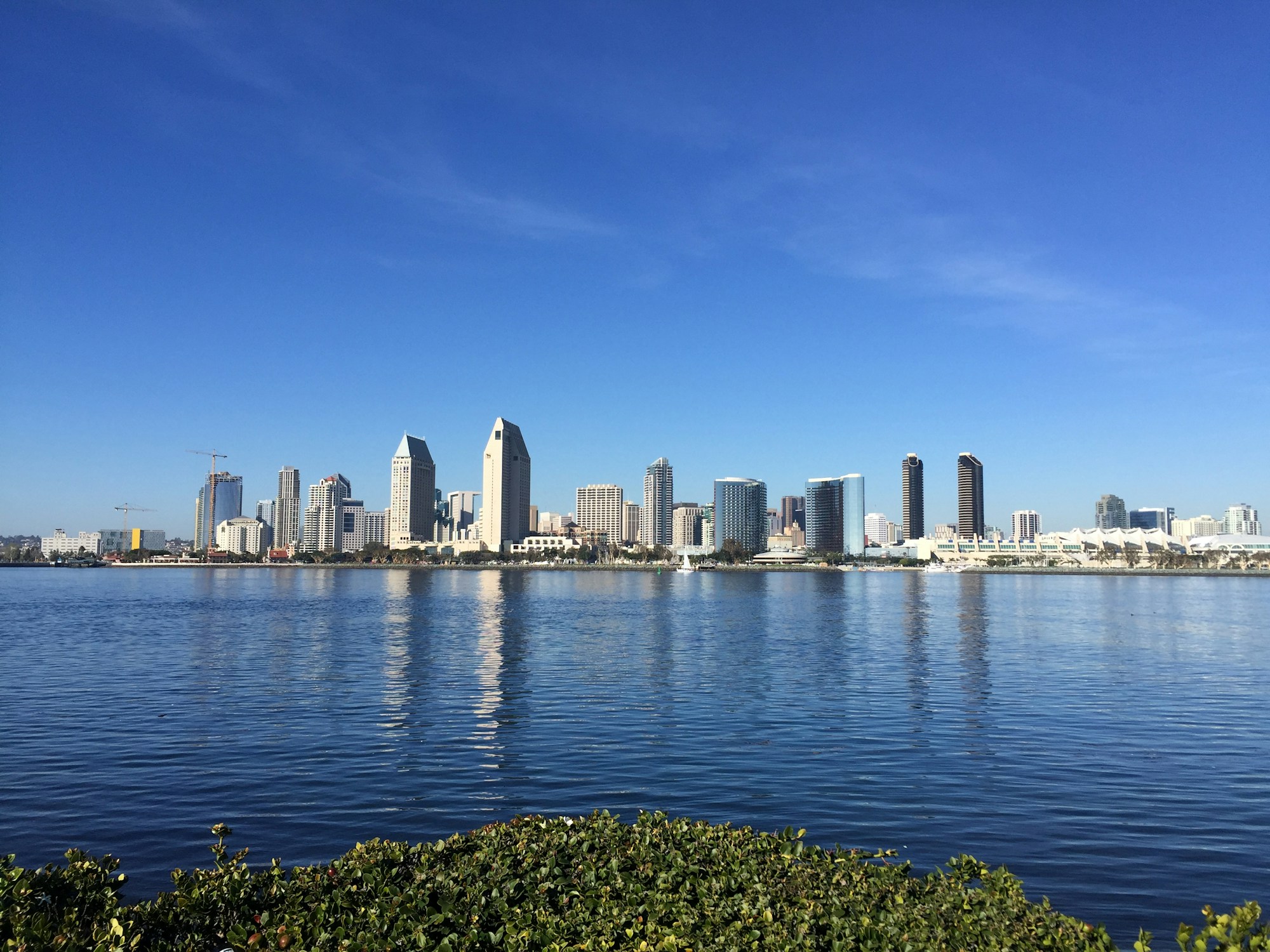 San Diego skyline viewed across the bay from Coronado